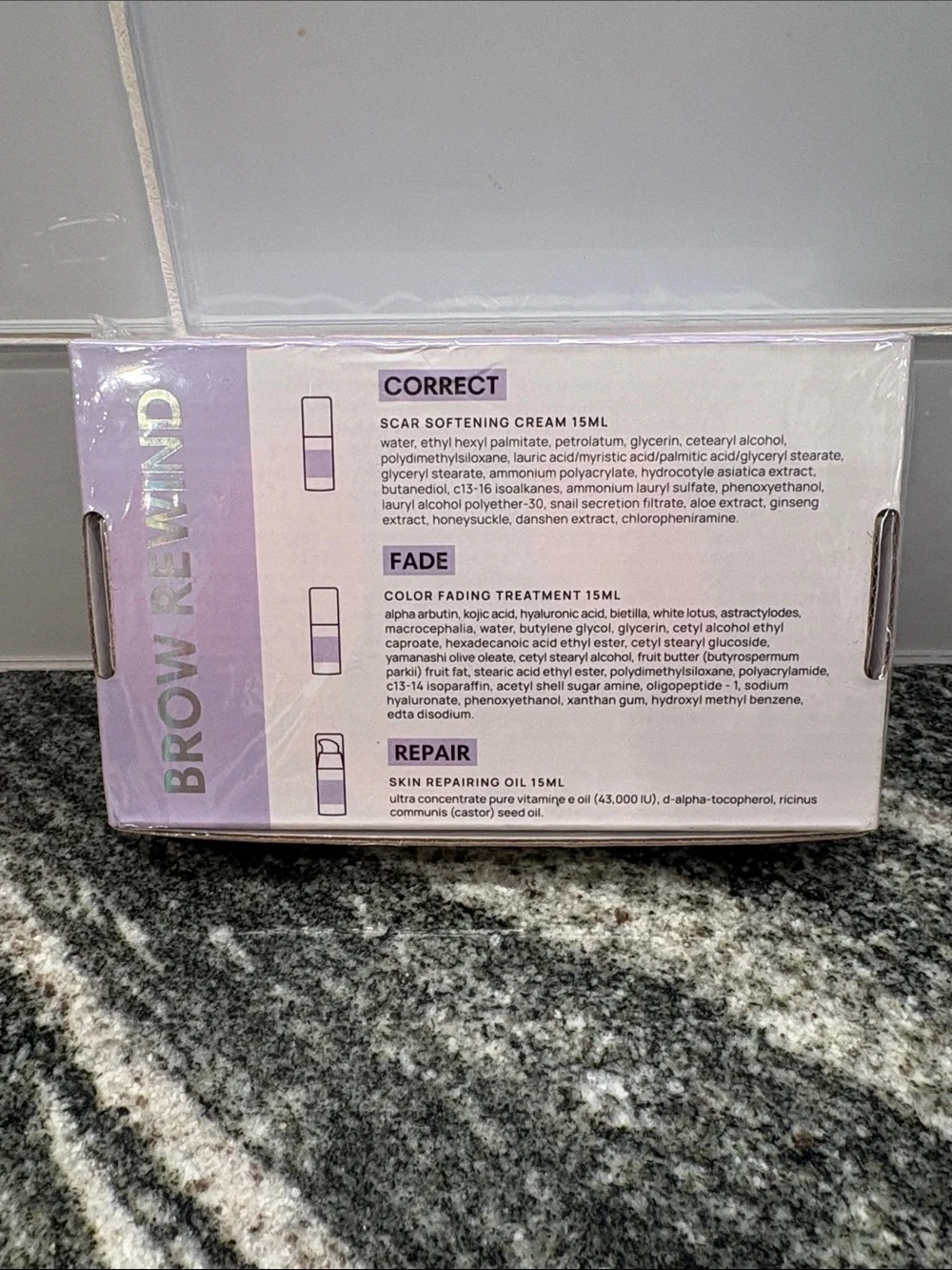 Never Opened Brow Rewind Eyebrow Correction Kit